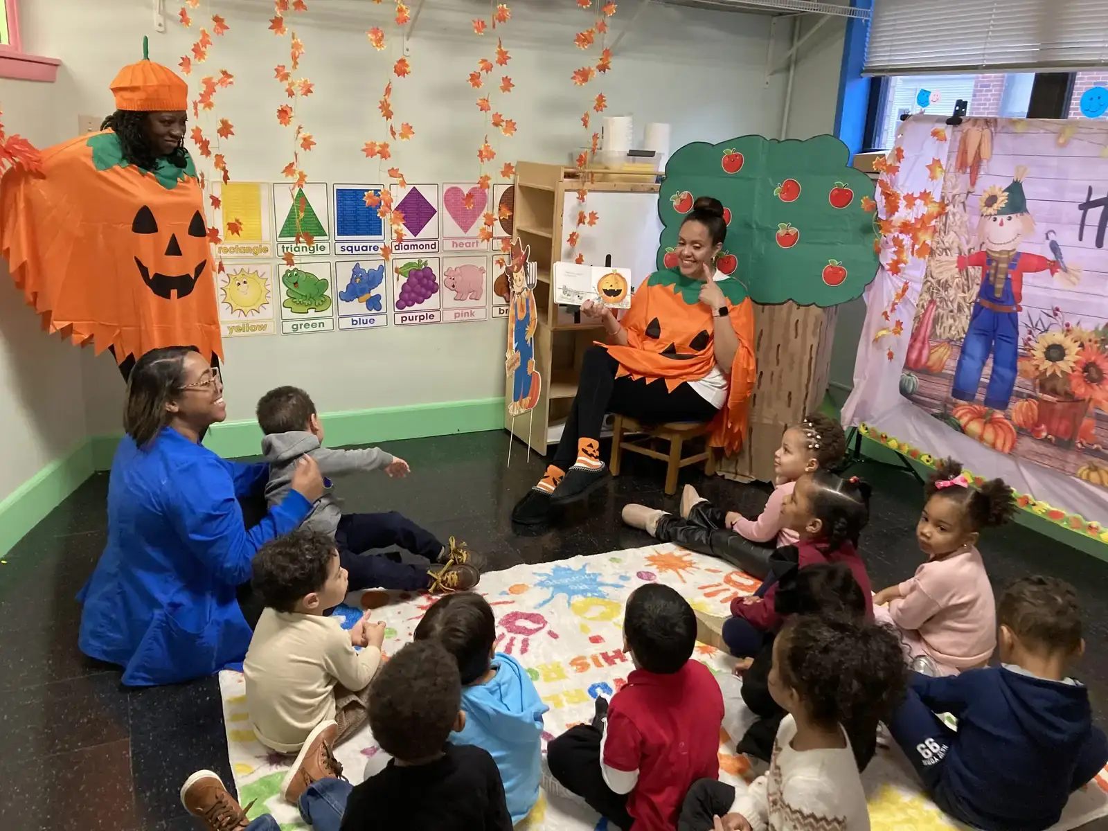 Children and teachers together at PDC100 daycare in Paterson NJ
